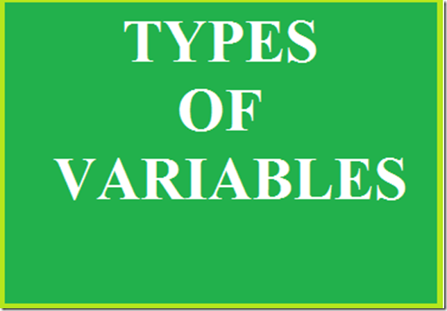 TYPES-OF-C-VARIABLES