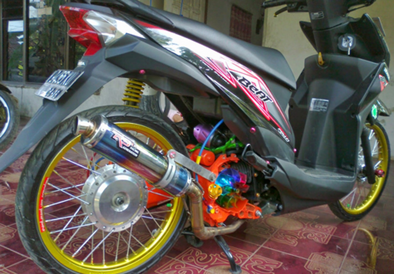 redhockeyheels Cara Dan Foto Modifikasi  Honda Beat  Drag Style