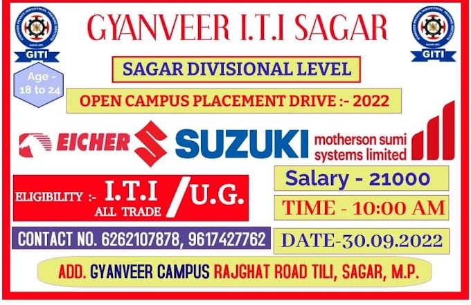 Motherson Suni & Richer Ltd & Suzuki Motor Campus placement 2022