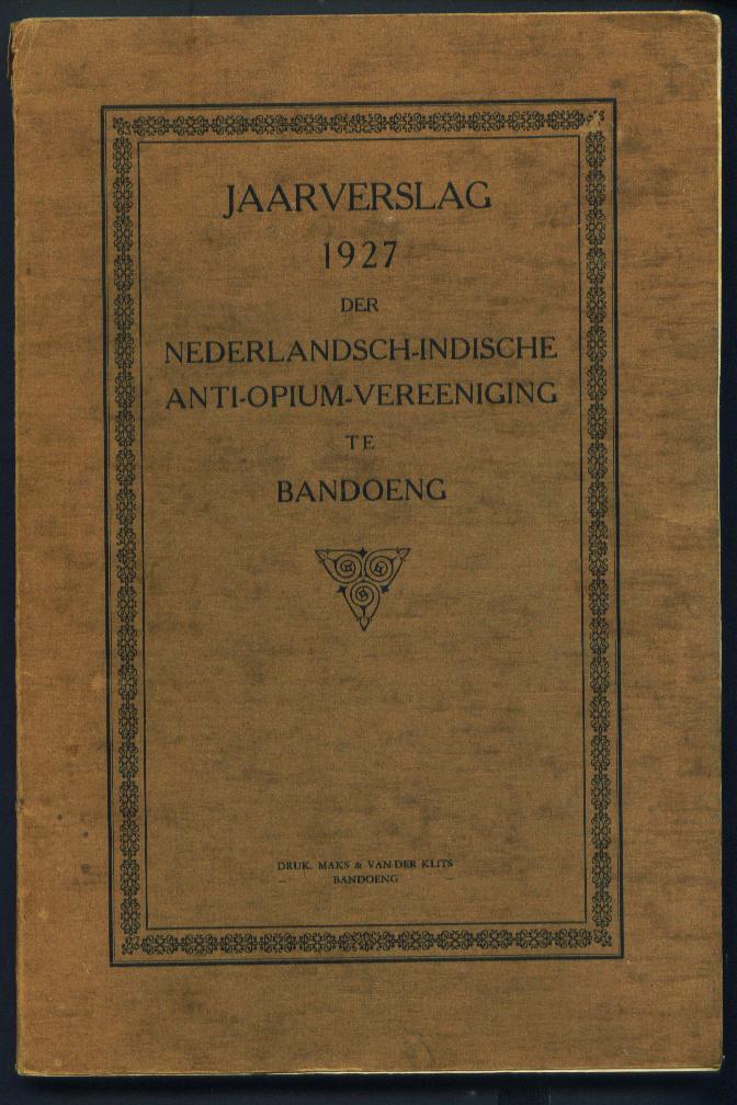 Buku Kuno Th 1927 tentang Narkoba  pada Jaman Belanda 