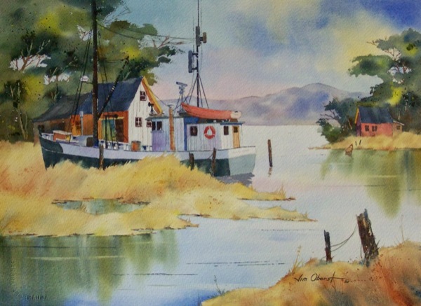 Watercolors by Jim Oberst Blog: In the Grass - Original Watercolor 