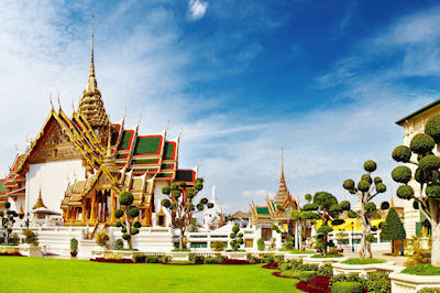 Arquitectura tradicional Thai - Grand Palacio en Bangkok