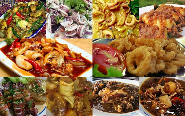 10 Resepi Masakan Berasaskan Sotong Untuk Dicuba