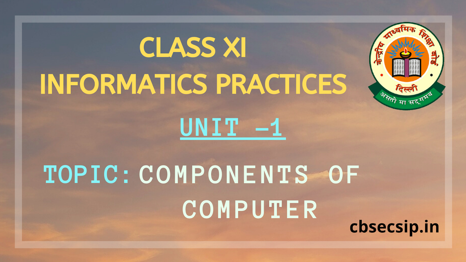 components of computer CLASS XI INFORMATICS PRACTICES