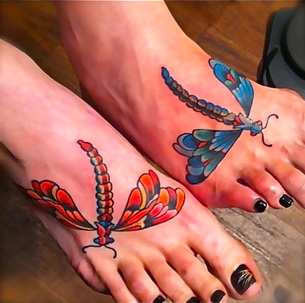 Mother & Daughter Foot Tattoos by Shack. Posted by Liberty Tattoo at 10:31 