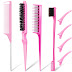 Mother's Day Teasing Brush Set in Edge Comb with Hair Clips to Hair Grooming Styling for Women, Girls and Kids Hair Stylists