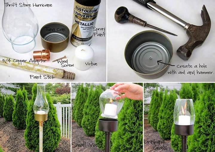 homemade flower pot ideas DIY Outdoor Candle Lanterns | 720 x 508