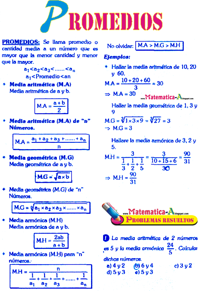 Grupo promedios abarca todos los ámbitos de la publicidad exterior. Matematicas Problemas Resueltos Promedios Conceptos Y Ejercicios Desarrollados Paso A Paso