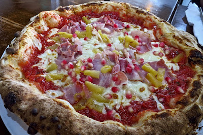 Zazz Pizza, Hawaiian pizza with pomegranate