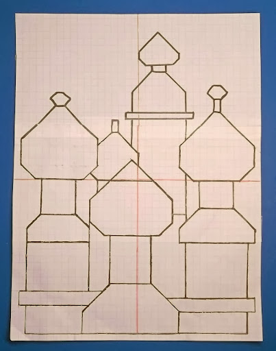 simple outline for onion domes blackwork embroidery