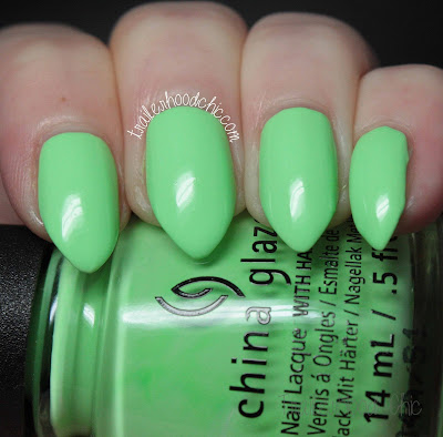 china glaze lite brites collection swatch lime after lime