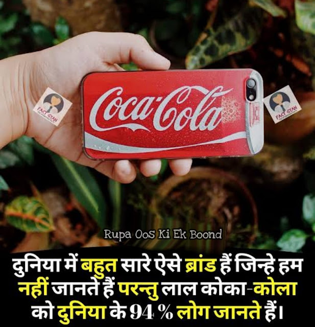 कोका -कोला रोचक तथ्य ~ Amazing Facts about Coca - Cola