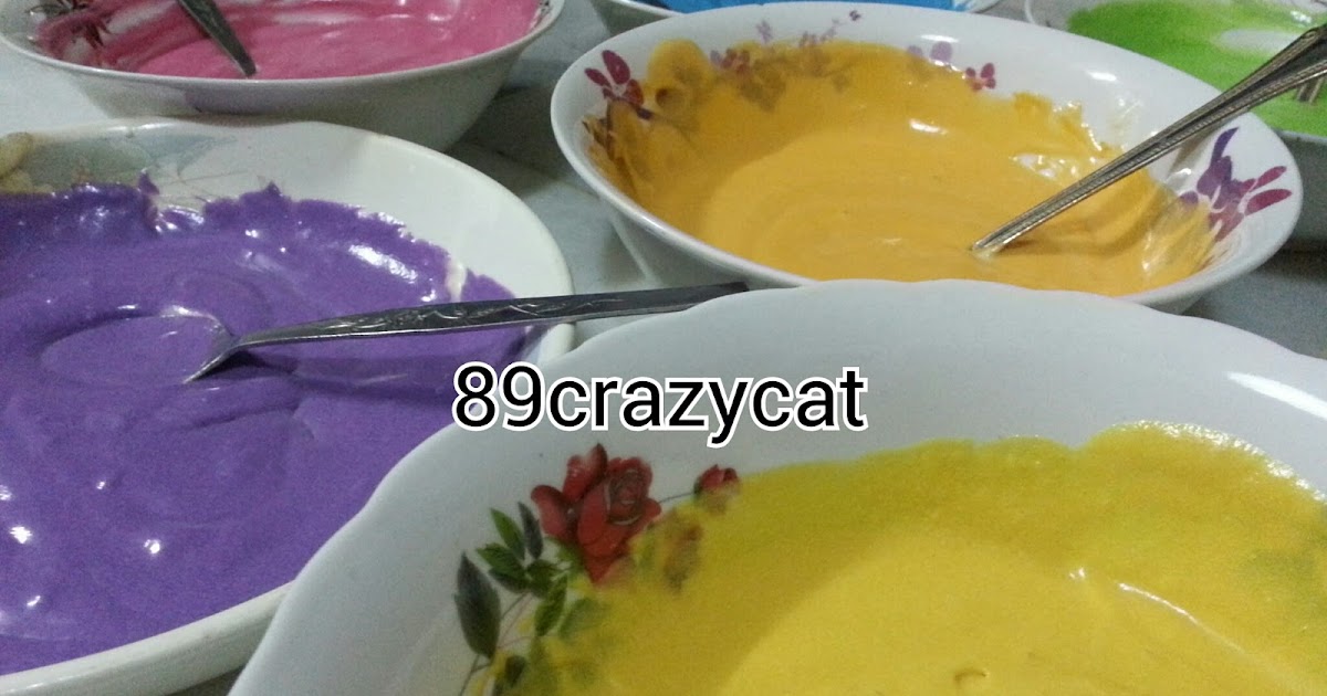 DuNiA AiN: resepi kek rainbow cream cheese frosting