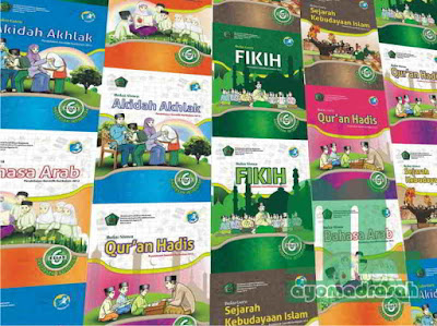 Hasil gambar untuk sampul buku qur'an hadits K13 MI kelas 1 - 6