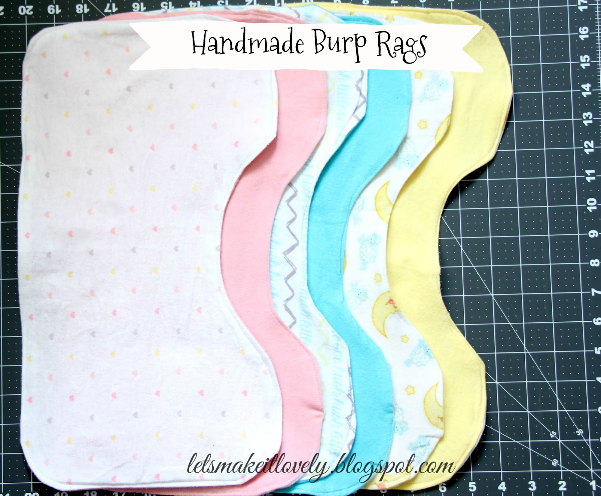 Handmade Burp Rags. Soft Burp rags. Sew Burp Rags.