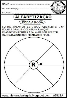 Atividades de alfabetização, dia das crianças,formação de palavras