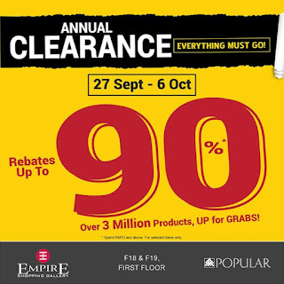 POPULAR Annual Clearance at Empire Shopping Gallery (27 September - 6 October 2019)