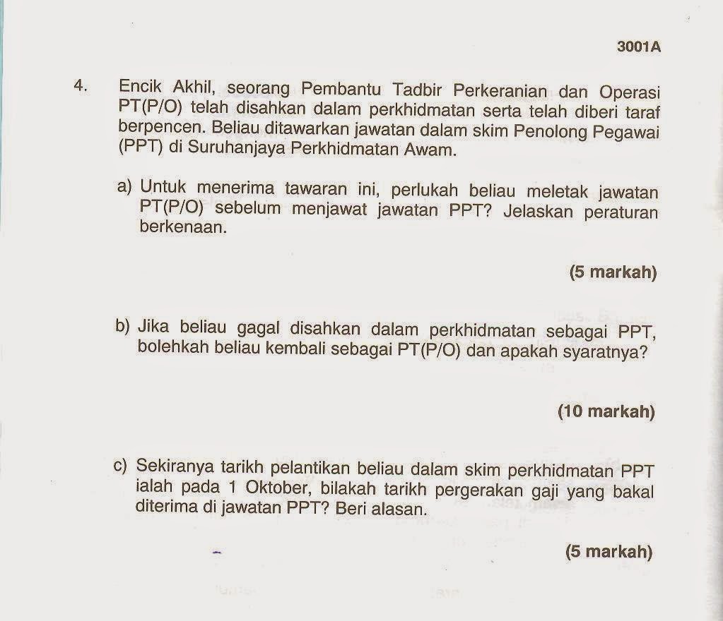 Contoh Soalan Exam Jpa - Soalan t