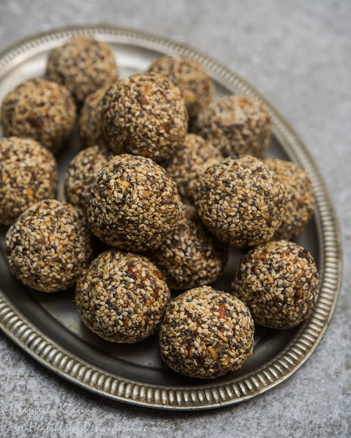 sesame almond laddu 