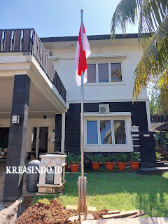 Tiang Bendera untuk Rumah Tinggal pesanan Bpk Sutrisno di Kota Wisata Cibubur