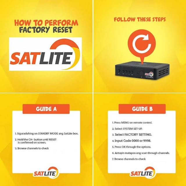 Step-by-Step Guide: How to factory reset your SatLite Box