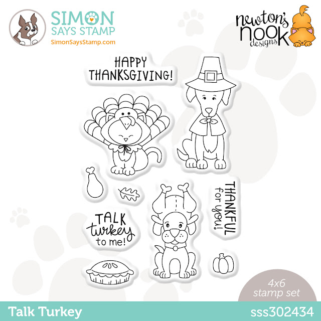 Newton's Nook Designs/Simon Says Stamp Stamptember Collaboration Stamp Set Talk Turkey #handmade