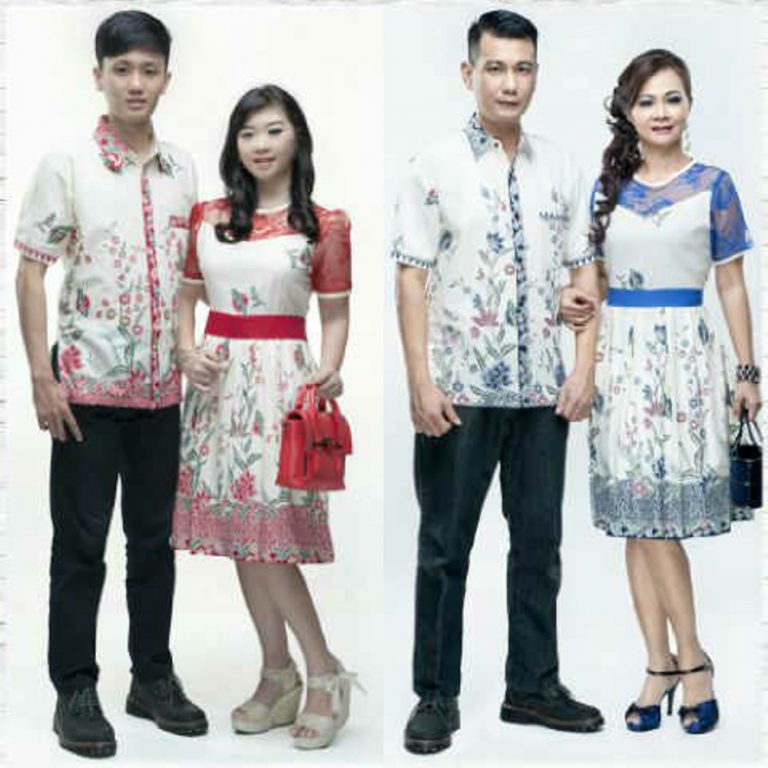 37 Model Baju Batik  Couple Pasangan Modern Cantik 2021 