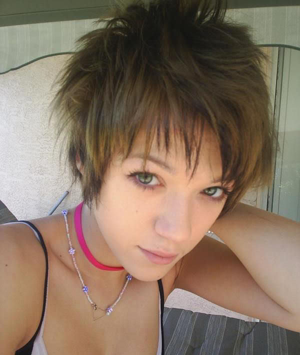 Cartoon Girl With Short Hair. short emo hairstyles for girls