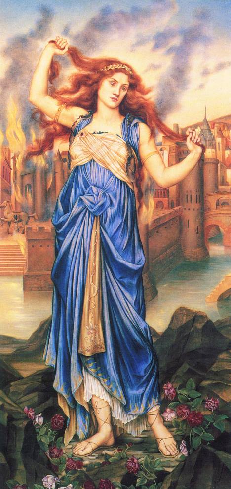 Cassandra, ilustração de Evelyn de Morgan. #PraCegoVer