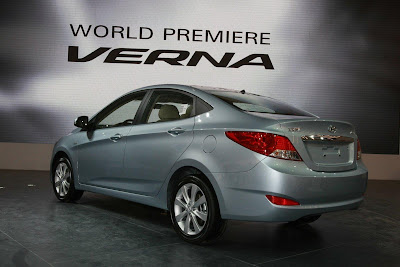 2011 Hyundai Verna-Accent Rear Angle View