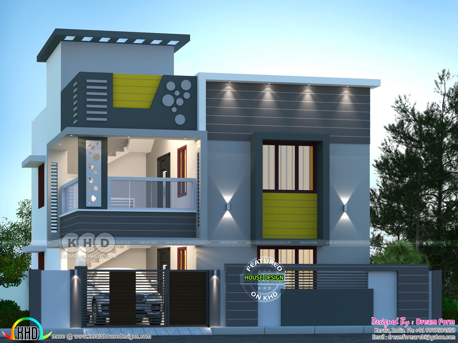 4 Bedrooms 2500 Sq Ft Duplex Modern Home Design Kerala Home Design And Floor Plans 8000 Houses