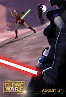 Star Wars The Clone Wars Ahsoka Tano vs. Asajj Ventress Movie Poster