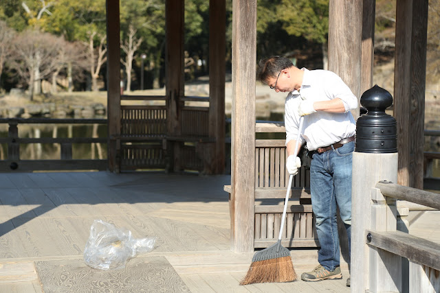奈良公園浮見堂清掃活動