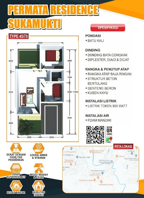 jual rumah 150 juta Perumahan Permata Residence Rancamanyar Kab Bandung