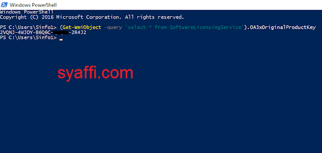 9. Mencari Windows 10 Product Key dengan Windows PowerShell