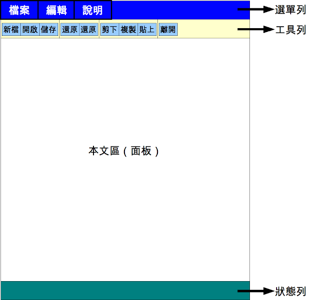 工具列的規劃