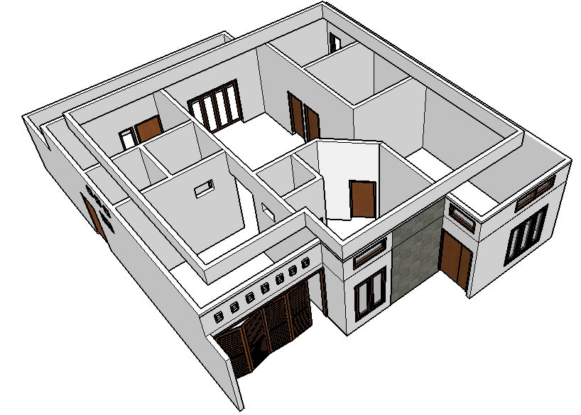 Blog Fathoni Arief Menggambar Desain Rumah  dengan Sketchup 