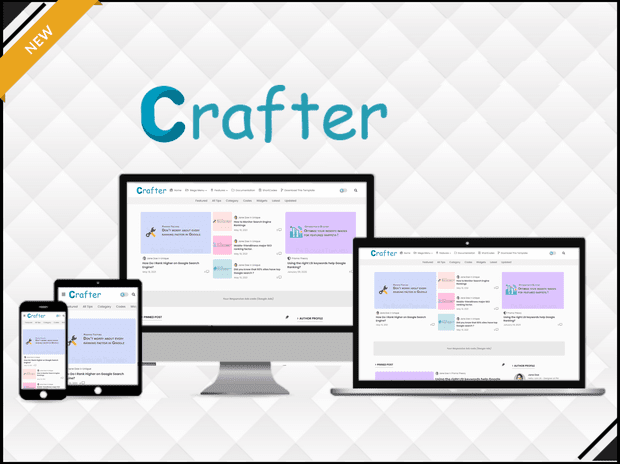 Crafter - Premium Blogger Template Free Download for Blogspot Website