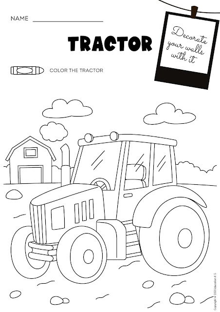 farm - Tractor Coloring page