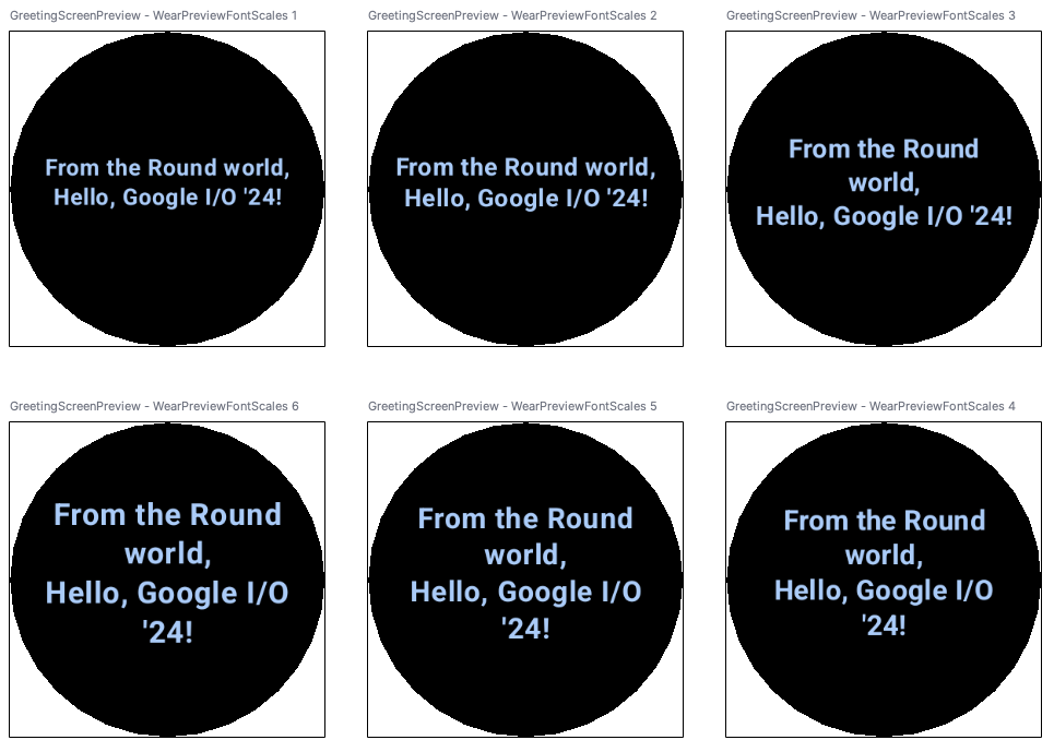 Compose for Wear OS previews usage in Android Studio