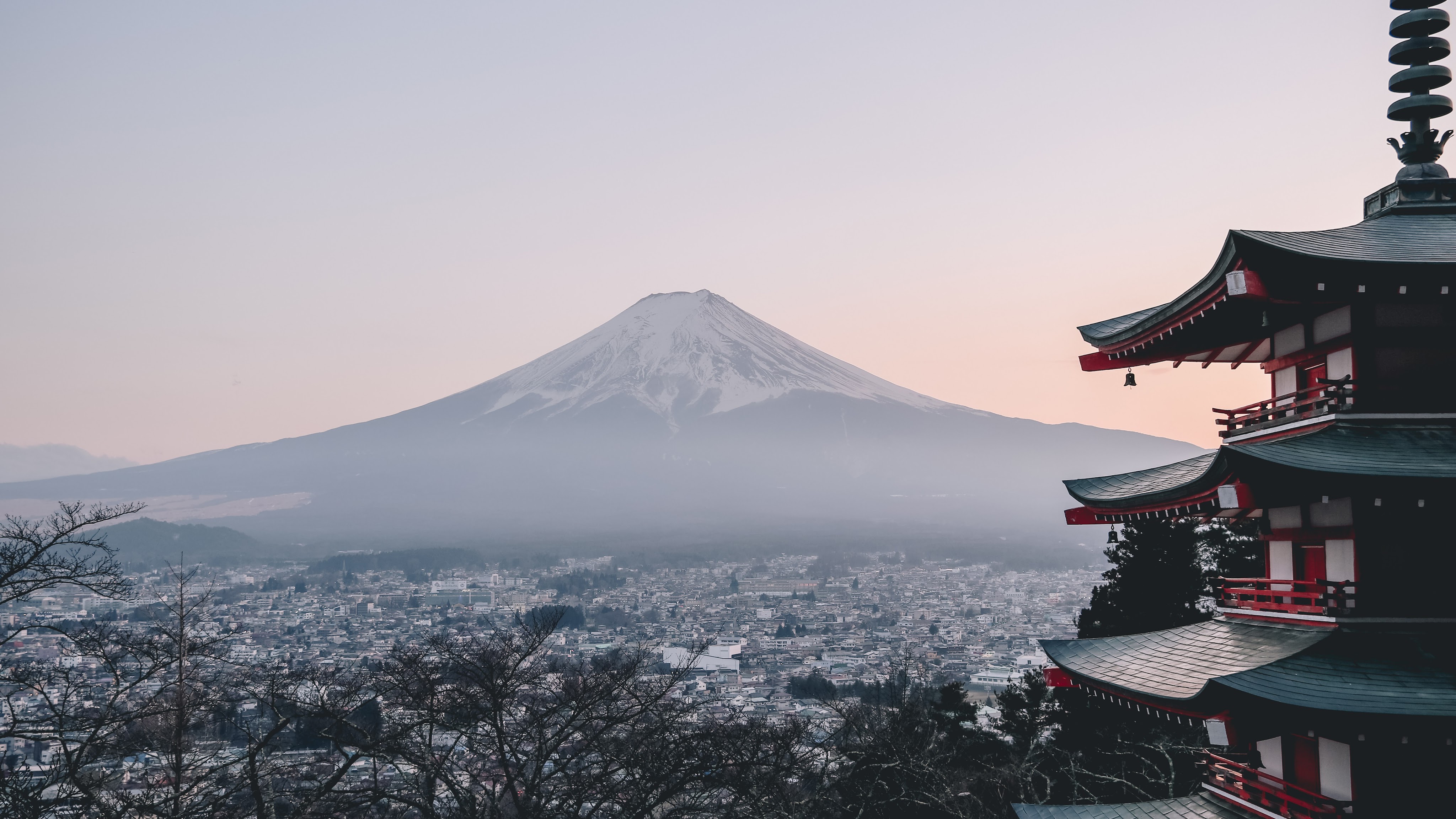 Mount Fuji, City, Japan, Landscape, Scenery, 8K, #169 Wallpaper