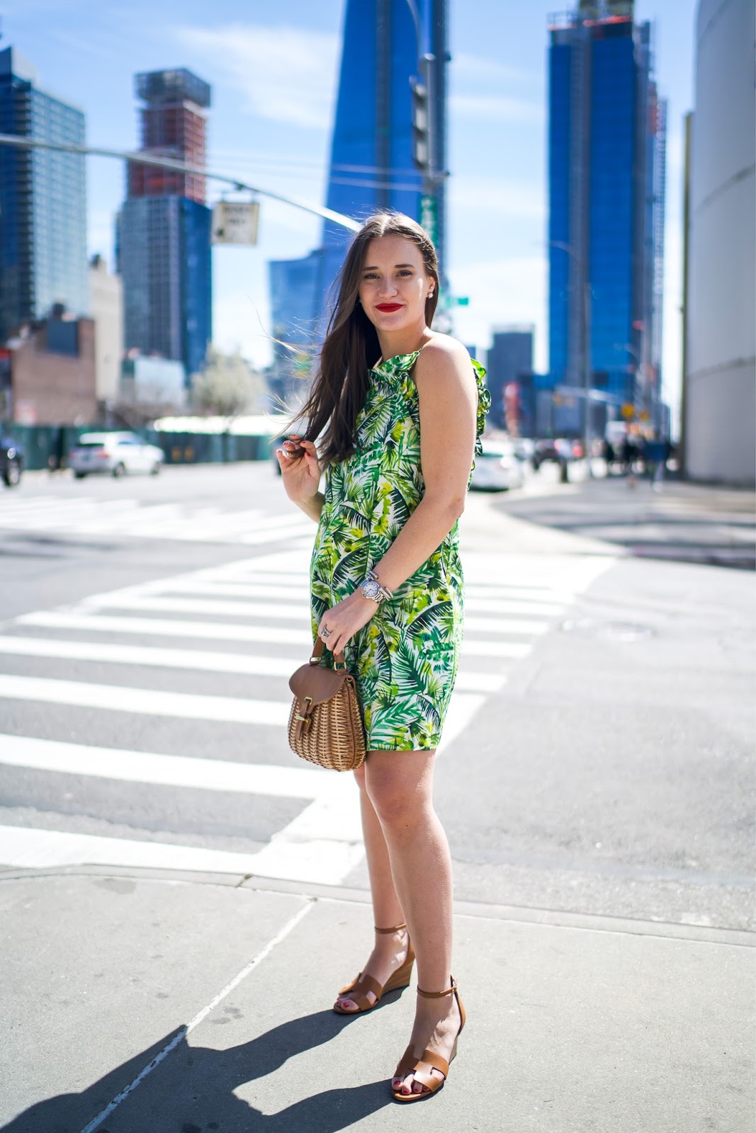 Banana Leaf Dress Under $100 styled by popular New York fashion blogger, Covering the Bases