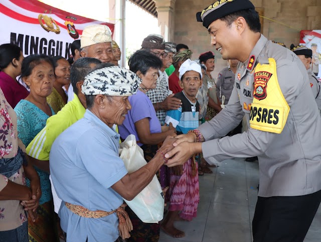 Kapolres Buleleng Salurkan Tali Kasih Untuk Minggu Kasih