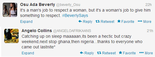 tweet, Beverly Osu is In Love as Angelo is set to visit Nigeria