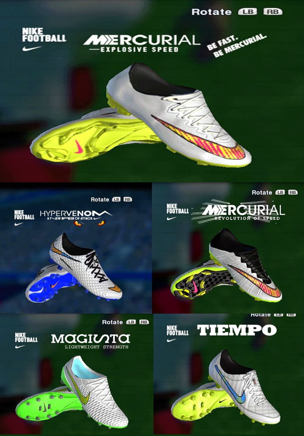 PES 2013 Nike White 2015 Football Boots Pack by Enzo Pes   PES   MODIF  new nike football boots 2016