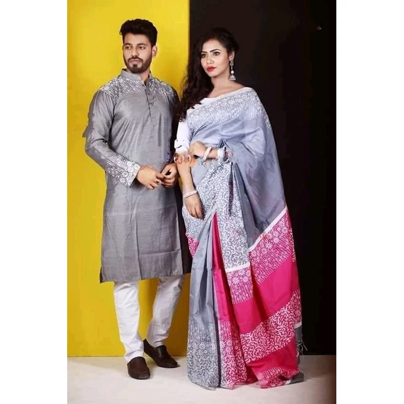 Couple Saree Punjabi Designs, Couple Saree Punjabi Sets - Couple Saree Punjabi Designs - NeotericIT.com