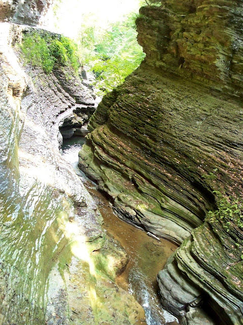 the stream wore down all that rock