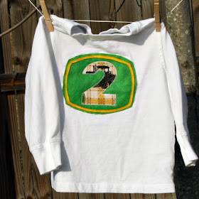 handmade John Deere tractor 2nd birthday shirt
