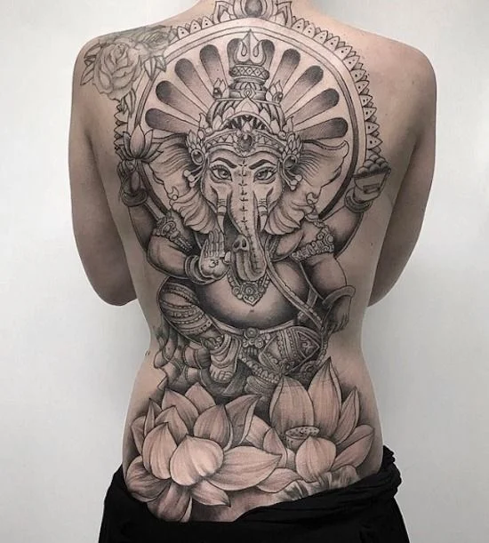 Imagen de un tatuaje de elefante