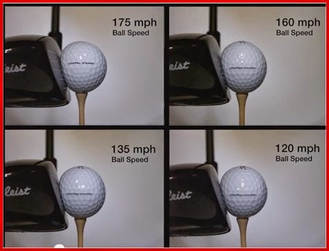 Golf ball slow motion compression